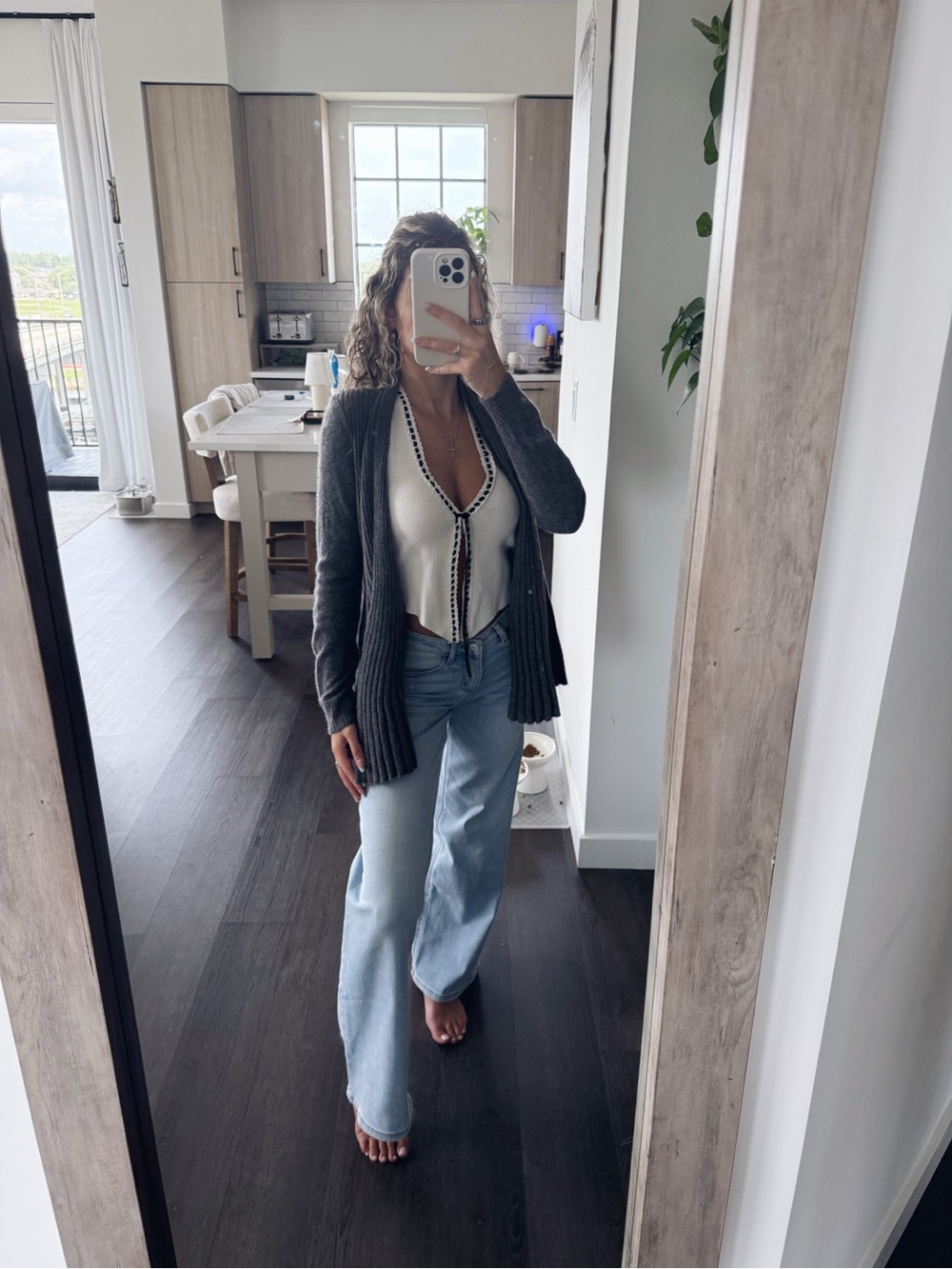 Charter Club Cashmere Dark Gray Cardigan (Size Small)